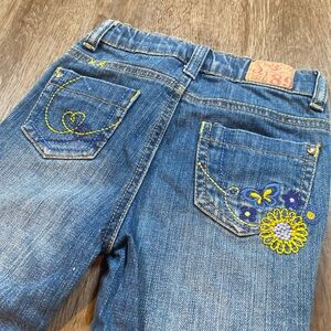Vintage Butterfly Floral EST89 Place Girls Denim Jeans Blue Bootcut 4T